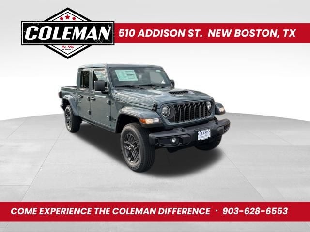 2025 Jeep Gladiator Sport S in Anvil Clearcoat — front three-quarter view