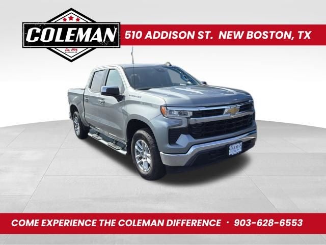 2024 Chevrolet Silverado 1500 4WD Crew Cab Short Bed LT in Sterling Gray Metallic — front three-quarter view