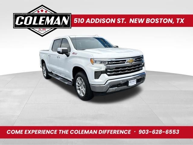 2022 Chevrolet Silverado 1500 4WD Crew Cab Short Bed LTZ in Summit White — front three-quarter view