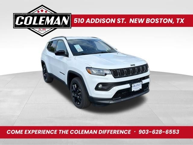 2026 Jeep Compass COMPASS LATITUDE ALTITUDE 4X4 in Bright White Clear-Coat Exterior Paint — front three-quarter view